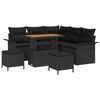 vidaXL Set Divano da Giardino 8 pcs Nero polyrattan