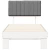vidaXL Letto con Testiera Rivestita Grigio chiaro 90 x 190 cm