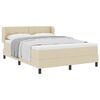 vidaXL Letto a molle con materasso Crema 160 x 200 cm Tessuto
