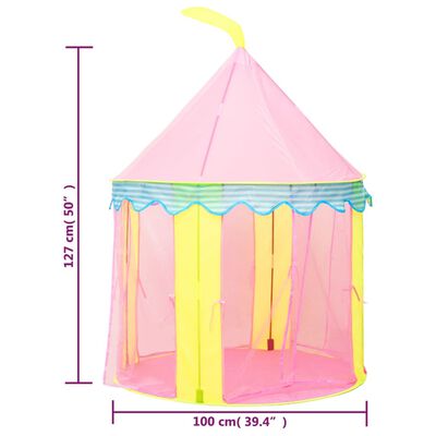 vidaXL Tenda da Gioco per Bambini Rosa 100x100x127 cm
