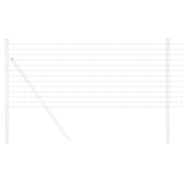 vidaXL Recinzione Euro Argento 0.4 x 50 m Acciaio zincato a caldo