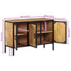 vidaXL Credenza 105x35x70 cm in Legno Massello di Mango Grezzo