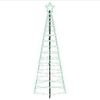 vidaXL Albero di Natale LED 180 cm 168 LED Multicolore Acciaio Nero