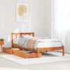 vidaXL Letto senza Materasso Marrone Cera 75x190 cm in Legno di Pino