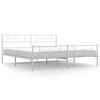 vidaXL Giroletto con Testiera e Pediera Metallo Bianco 183x213 cm