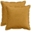 vidaXL Federa 2 pz HOUTEN Giallo 45 x 45 cm corduroy