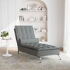 vidaXL Chaise Longue Massaggi con Capezzale Grigio Scuro in Tessuto