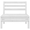 vidaXL Set Divani da Giardino 3 pz Bianco in Legno Massello di Pino