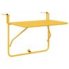vidaXL Tavolo Appeso da Balcone Senape 60 x 39 x 65 cm Acciaio