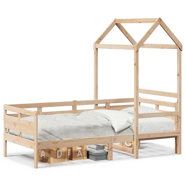 vidaXL Dormeuse con Tetto 90x190 cm in Legno Massello di Pino