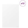 vidaXL Pannelli decorativi 12 pcs Bianco 30 x 42 x 0.3 cm