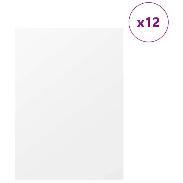 vidaXL Pannelli decorativi 12 pcs Bianco 30 x 42 x 0.3 cm