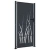 vidaXL Cancello da giardino antracite 100x200 cm in acciaio design erba