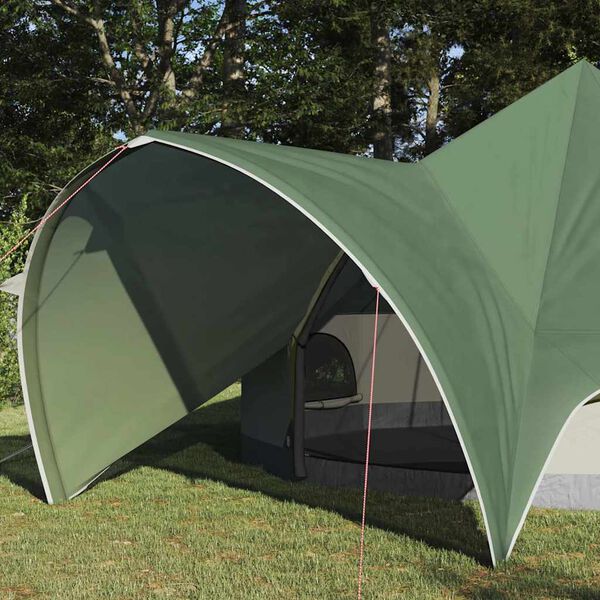 vidaXL Tenda Teepee con tetto Verde e Grigio 600 x 600 x 347 cm
