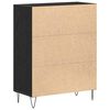 vidaXL Credenza Rovere Nero 69,5 x 34 x 90 cm Legno multistrato