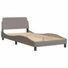 vidaXL Letto con Materasso Dover Tortora 100x200 cm in Tessuto
