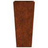 vidaXL Fioriere da Giardino 2 pz 35x35x75 cm in Acciaio Corten