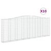 vidaXL Cesti Gabbioni ad Arco 10 pz 400x30x140/160 cm Ferro Zincato