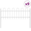 vidaXL Recinzione per Giardino 9 pcs Bianco 15,3 x 0,6 m
