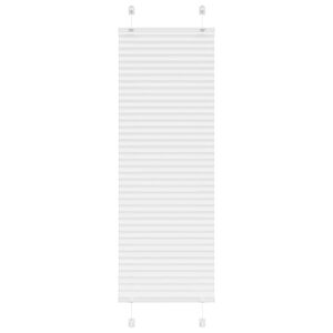 vidaXL Tenda Plissettata Bianca 45x150 cm Larghezza Tessuto 44,4 cm