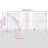 vidaXL Recinzione con Posto Grigio 1 x 10 m Acciaio