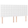 vidaXL Testiera Bianca 180x5x118/128 cm in Similpelle