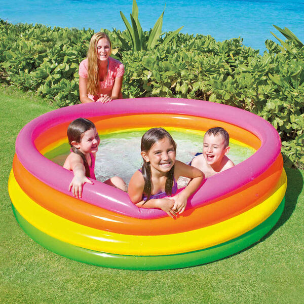 ntex Piscina Gonfiabile Sunset con 4 Anelli 168x46 cm