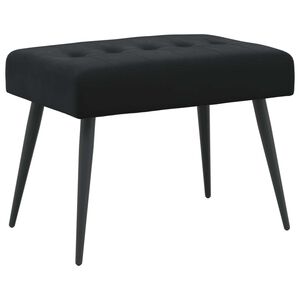 vidaXL Panchina con bottoni imbottiti Nero 60 x 40 x 45 cm Velluto