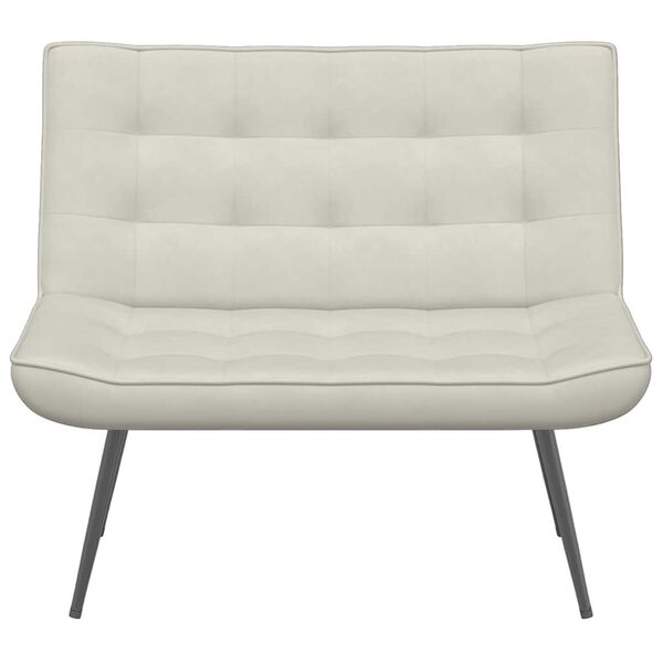 vidaXL Panca Crema 110x74x84 cm in Velluto