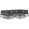 vidaXL Set Divani da Giardino 7 pz con Cuscini Antracite in Polyrattan