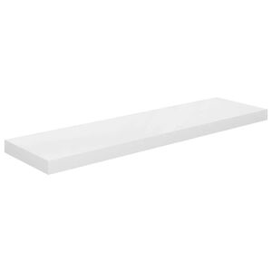 vidaXL Scaffale a Parete Bianco Lucido 90x23,5x3,8 cm in MDF