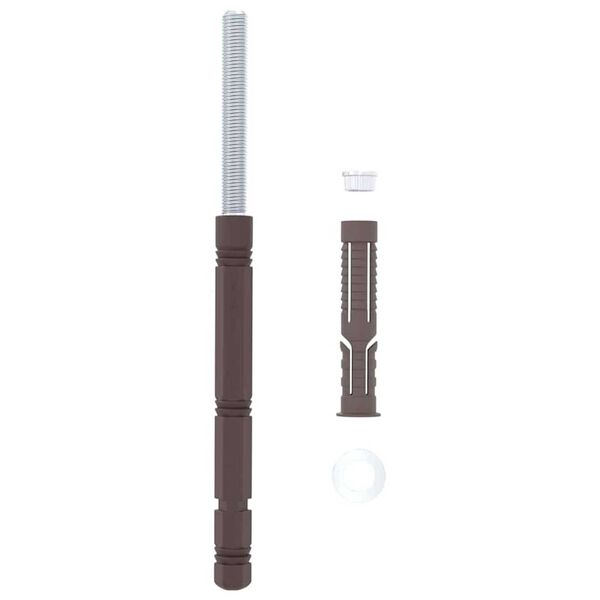 vidaXL Supporti per Mensole Flottanti 12 pcs Beige &Oslash;14 x 210 mm