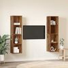 vidaXL Set mobile TV 4 pcs Legno vecchio 37 x 37 x 72 cm