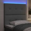 vidaXL Testiera LED con testiera Grigio chiaro 90 cm Poliestere