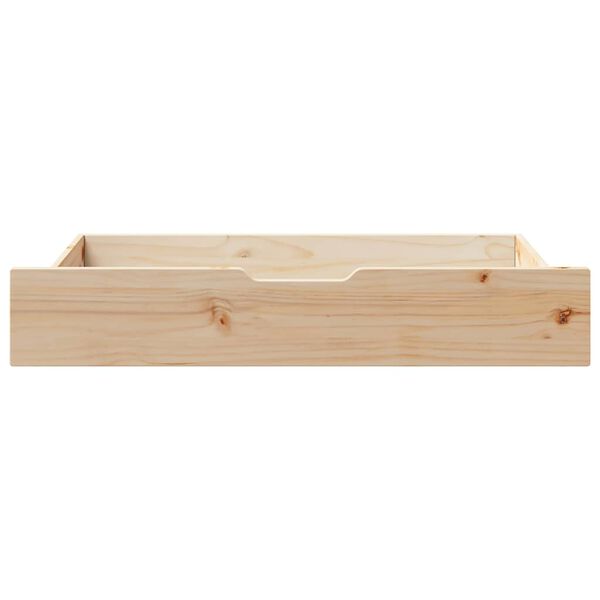 vidaXL Cassettoni da Letto con Ruote 2 pz 95x55x17 cm in Legno di Pino