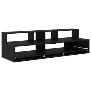 vidaXL Scrivania studio Rovere Nero 130 x 42,5 x 36 cm