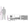 vidaXL Set Divani da Giardino 4 pz con Cuscini in Polyrattan Grigio