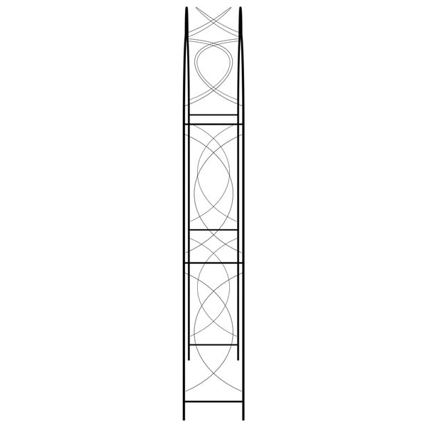 vidaXL Arco da Giardino Nero 150x34x240 cm in Ferro