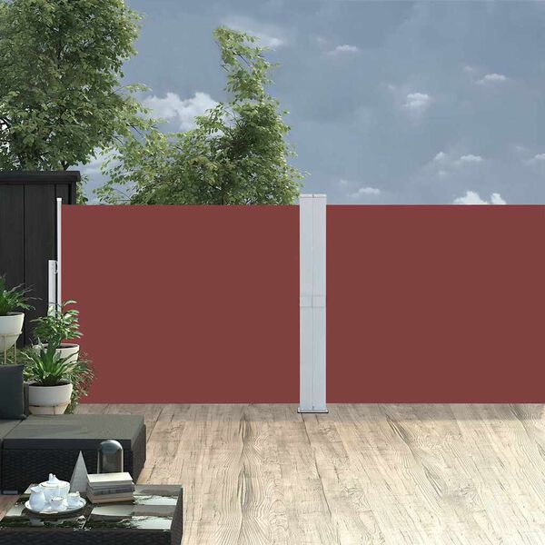 vidaXL Tenda Laterale Retrattile per Patio 170x1200 cm Marrone