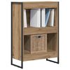 vidaXL Armadio per Libri Rovere Artigianale 80 x 30 x 155 cm