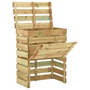 vidaXL Compostiera da Giardino a Doghe 80x50x100cm in Pino Impregnato