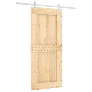vidaXL Porta scorrevole Naturale e Bianco 90 x 210 cm