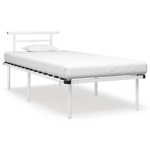 vidaXL Giroletto Bianco in Metallo 90x200 cm