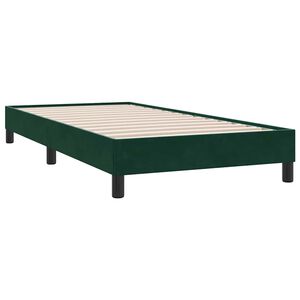 vidaXL Giroletto senza Materasso Verde Scuro 100x220 cm in Velluto