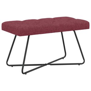 vidaXL Panchina con bottoni imbottiti Rosso Vino 80 x 40 x 46 cm