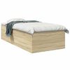 vidaXL Struttura letto a pavimento Rovere Sonoma 80 x 200 cm