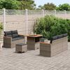 vidaXL Set Divano da Giardino 8 pcs Grigio polyrattan