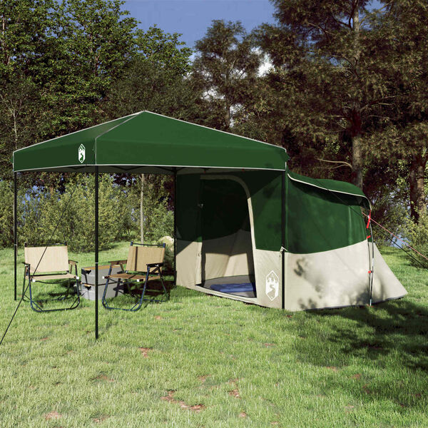 vidaXL Set di Tende da Campeggio 2 pcs Verde Taffeta e Tessuto