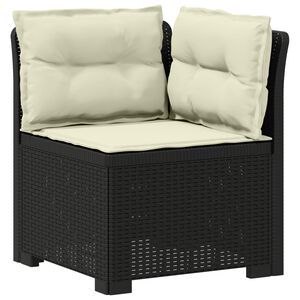 vidaXL Divano da Giardino a 1 Posto con Cuscini Aspetto Rattan PP