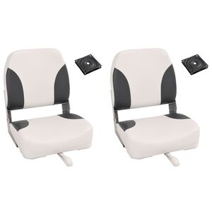 vidaXL Set di 2 Sedili Pieghevoli per Barca con Schienale Basso